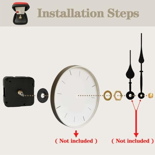 VANGOLD Quartz Wall Clock Repair Kit - Easy to Assemble