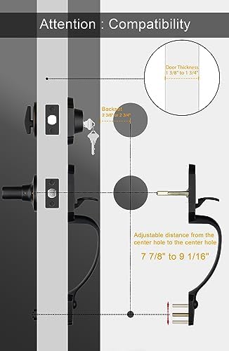 GoldenWarm Oil-Rubbed Bronze Front Door Handle Deadbolt Set