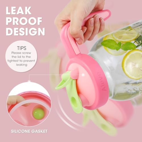 Ergonomic 2-Pack Mason Jar Pour Spout Lid with Flip-Top Design