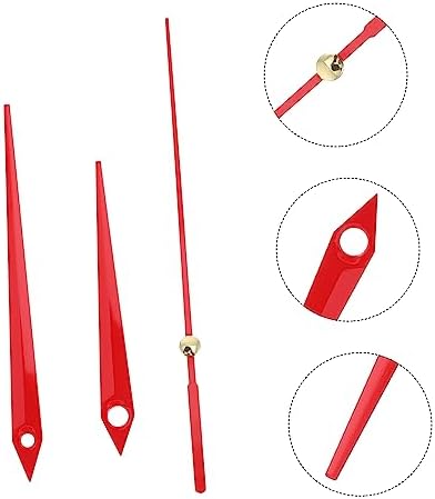 BESTYASH Red 10-Pointer Clock Mute Replacement Hands