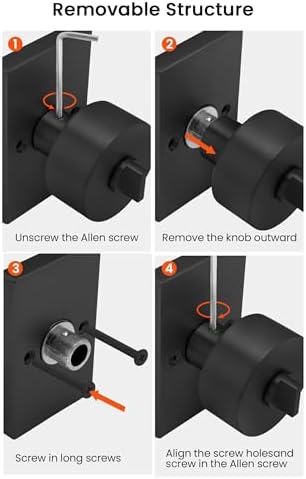 Haidms Black Door Lock Set 10-Pack