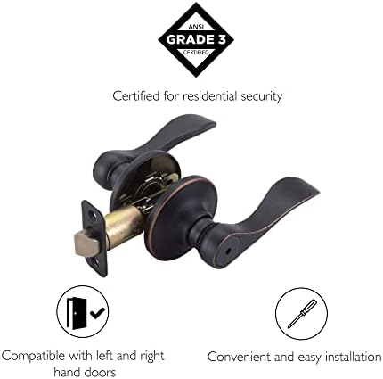 Privacy Door Lever with Oil Rubbed Bronze Finish