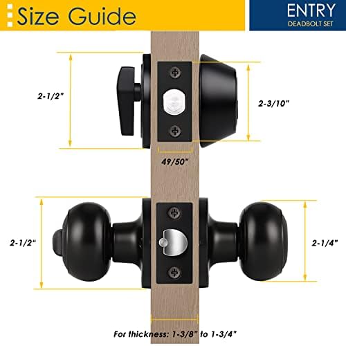 KEYED ALIKE ENTRY DOOR KNOBS