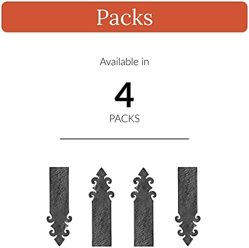 Rustic Black Faux Strap Hinges for Farmhouse Doors