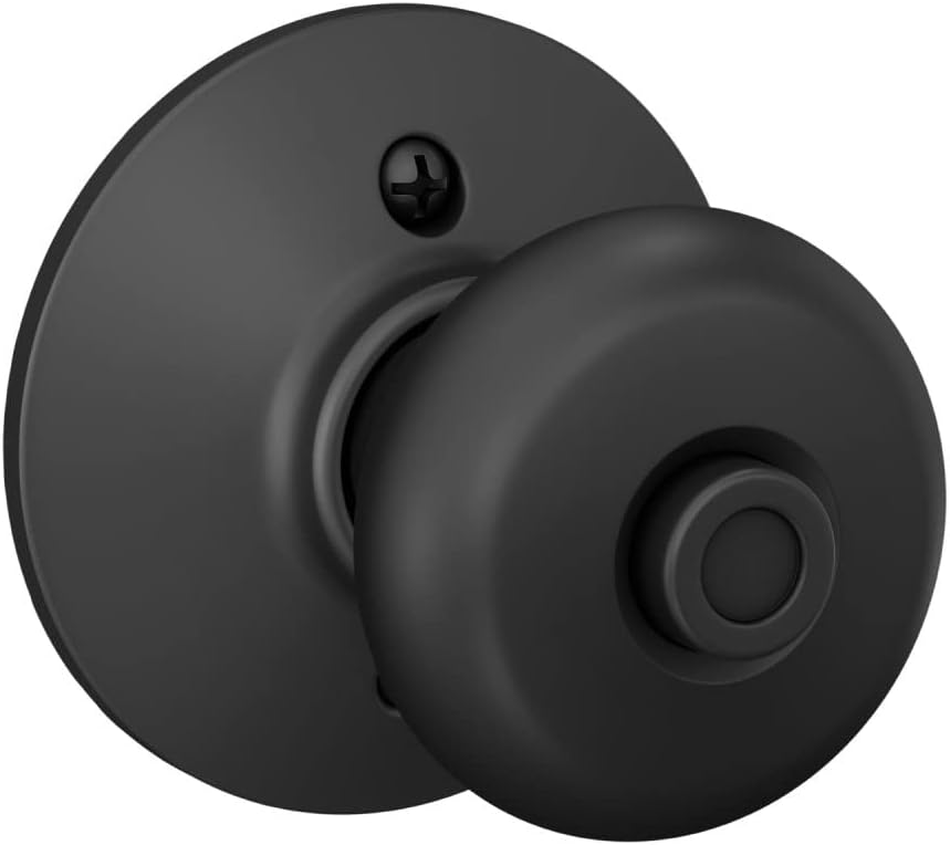 Schlage F40 PLY Door Knob Privacy Lock Matte Black