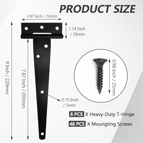 Rust-Resistant T-Strap Hinges for Wooden Fences