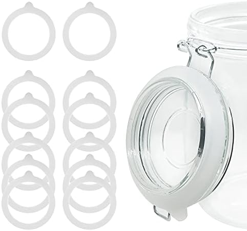12-Piece Silicone Gasket Set for Mason Jars - Airtight Replacement Seals