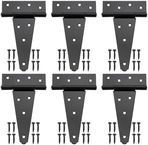 Take Control T-Strap Door Hinges Built to Last Black Zinc Plating