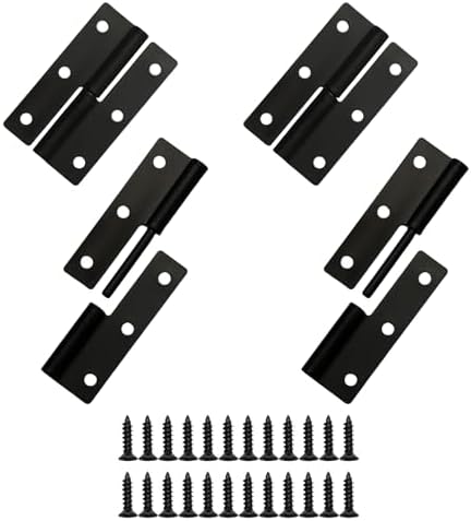 Lilady 4 Pcs 25-Inch Right-Lift-Off Hinges with Screws Black