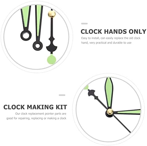 Homoyoyo 10 Sets Glow in The Dark Clock Pointer Hands Replacement