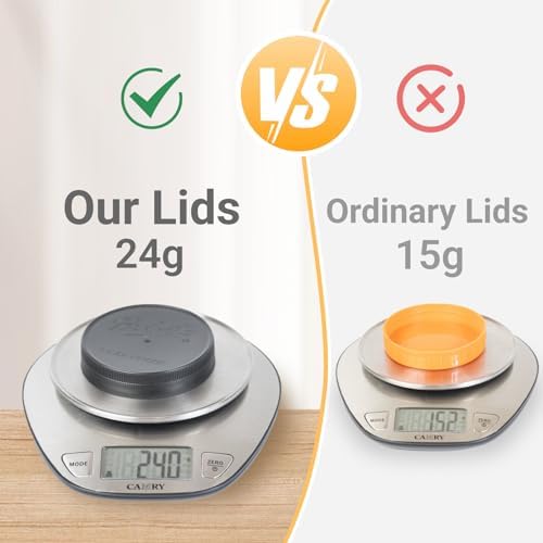 9-Piece Set of Leak-Proof Mason Jar Lids in Gray