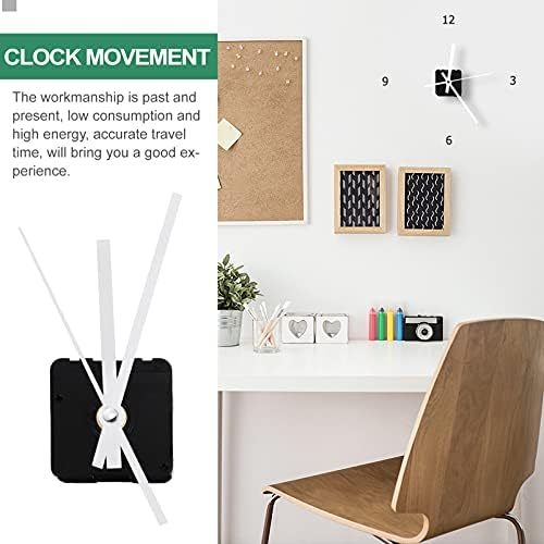 Non-Ticking Clock Movement Kit for DIY Repair - Black