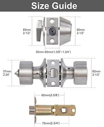 2 Set Keyed Alike Entry Door Knobs Deadbolt Lock Set