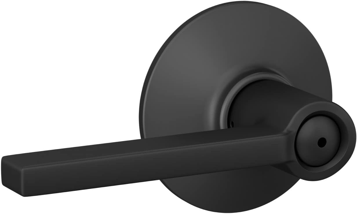 Schlag F40 V LAT Privacy Door Lock Matte Black