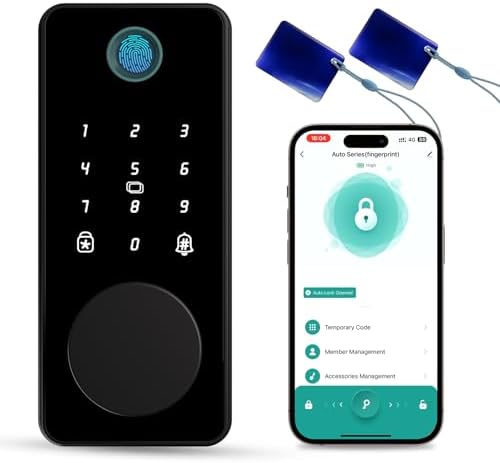 Biquole Smart Deadbolt Door Lock with Keypad Fingerprint App Control
