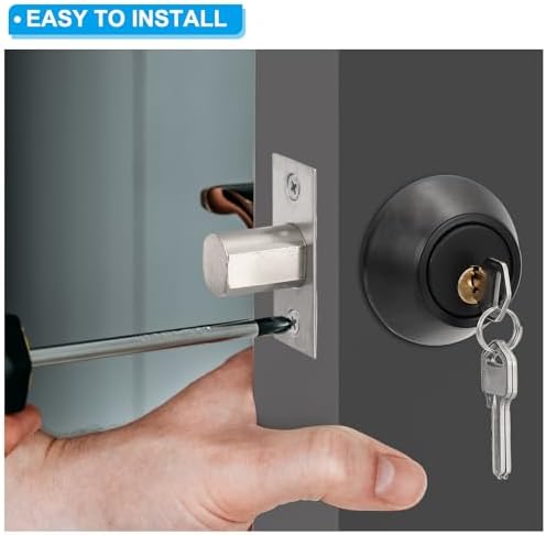 PATIKIL Keyed Alike Double Cylinder Deadbolts 2 Pack Gold