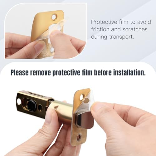 Gaurqiah brushed gold front door entry handle set heavy-duty satin brass