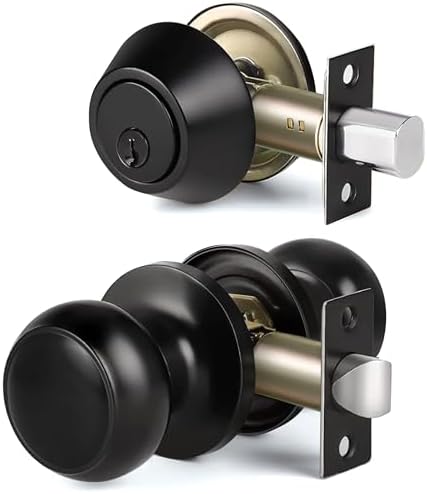 CML Hardware Deadbolt Door Lock and Passage Knob Set
