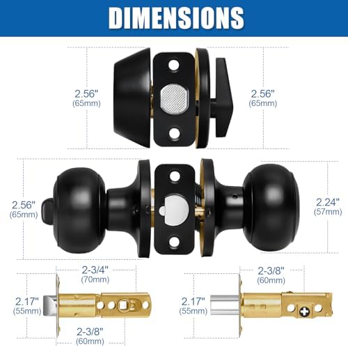 Secure and Modern 3-Set Door Knob Deadbolt Combo