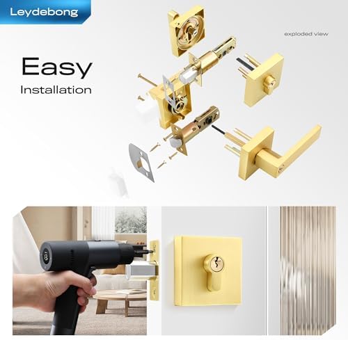 High-Quality Door Handle and Deadbolt Set for Home Office Use