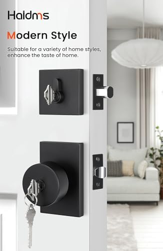 Haidms Black Door Lock Set 10-Pack