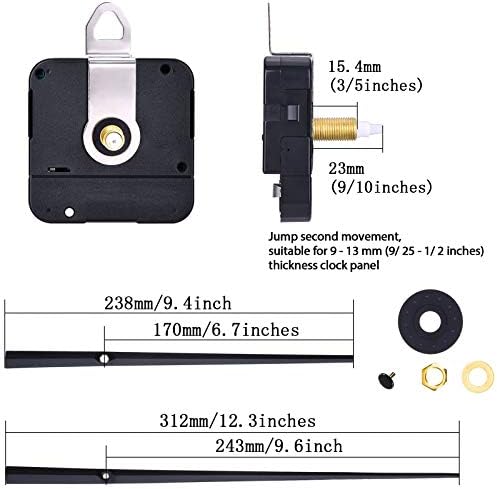 Muddle High Torque Clock Movement 2 Hands for 9-13mm Dials