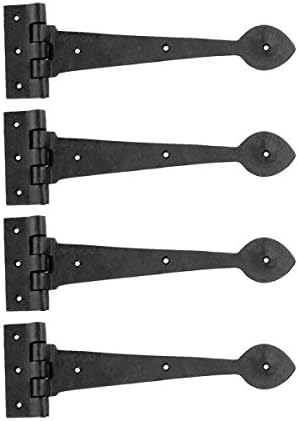 Premium 105-Inch Black Wrought Iron Door Hinges