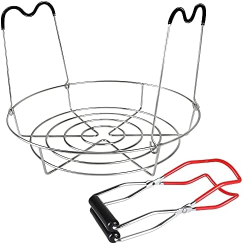 Sturdy 12-inch Stainless Steel Canning Rack with Ergonomic Handles