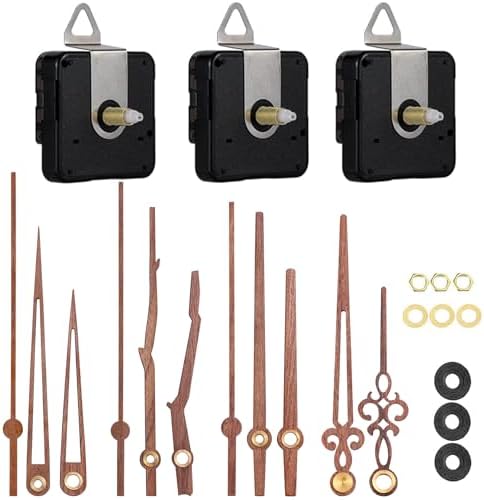 EMOON Replacement Clock Kit with Walnut Wood Hands