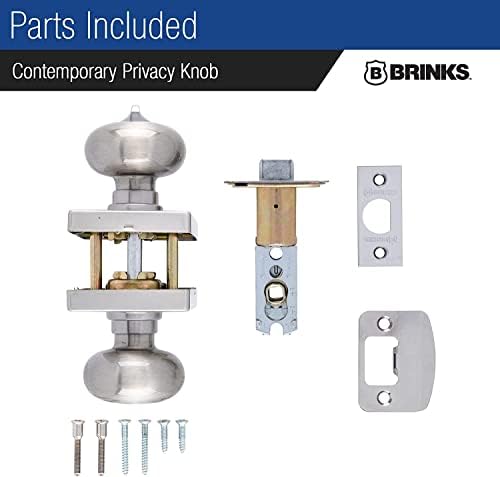 Brinks 6-Pack Satin Nickel Modern Door Knob Set