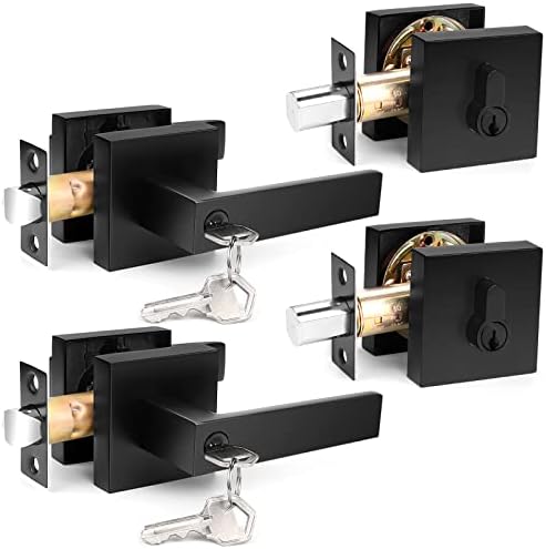 Probrico Entry Levers and Deadbolt Combo for Secure Entry