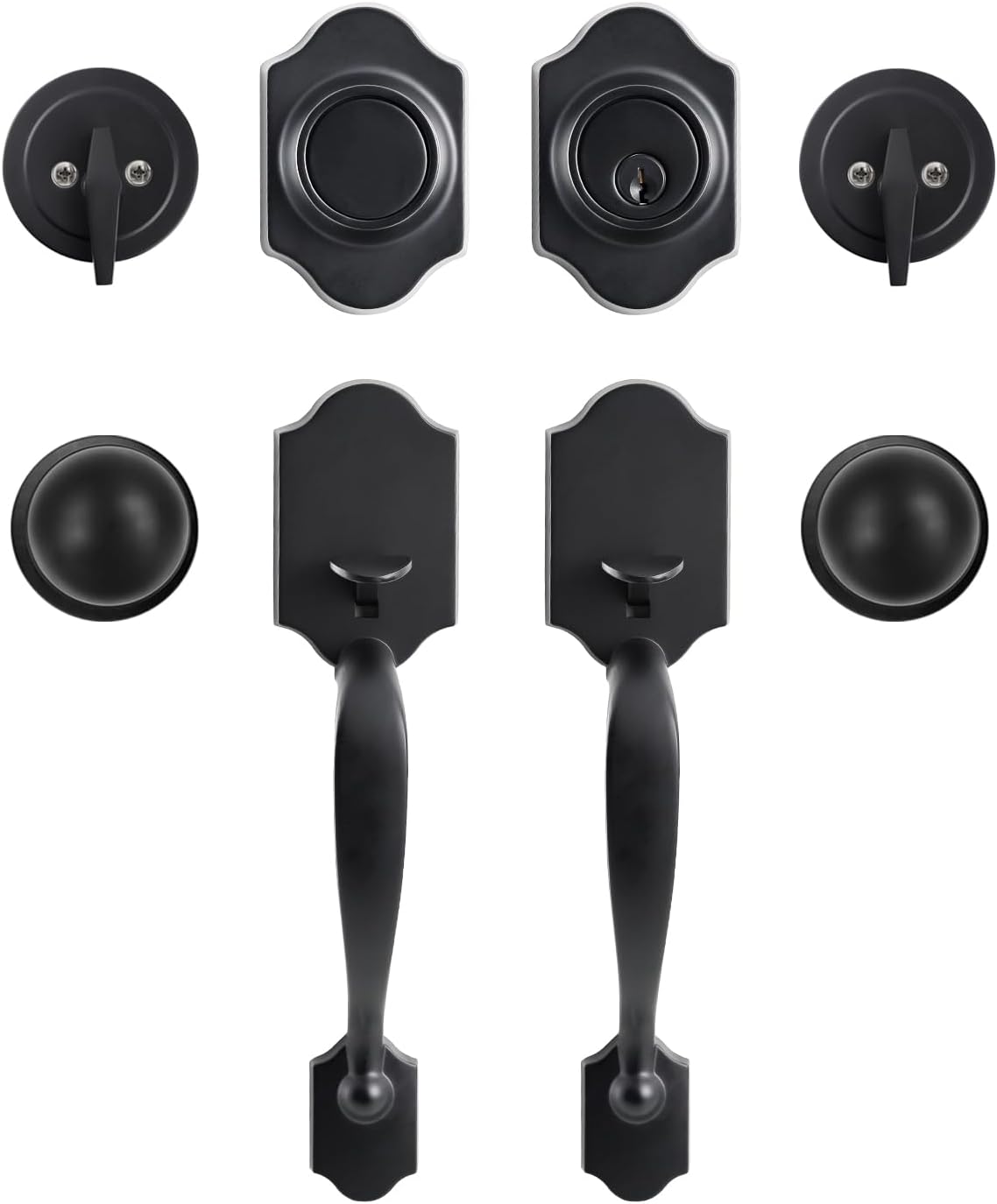 Upgraded Entry Door Lock Set with Matte Black Finishes