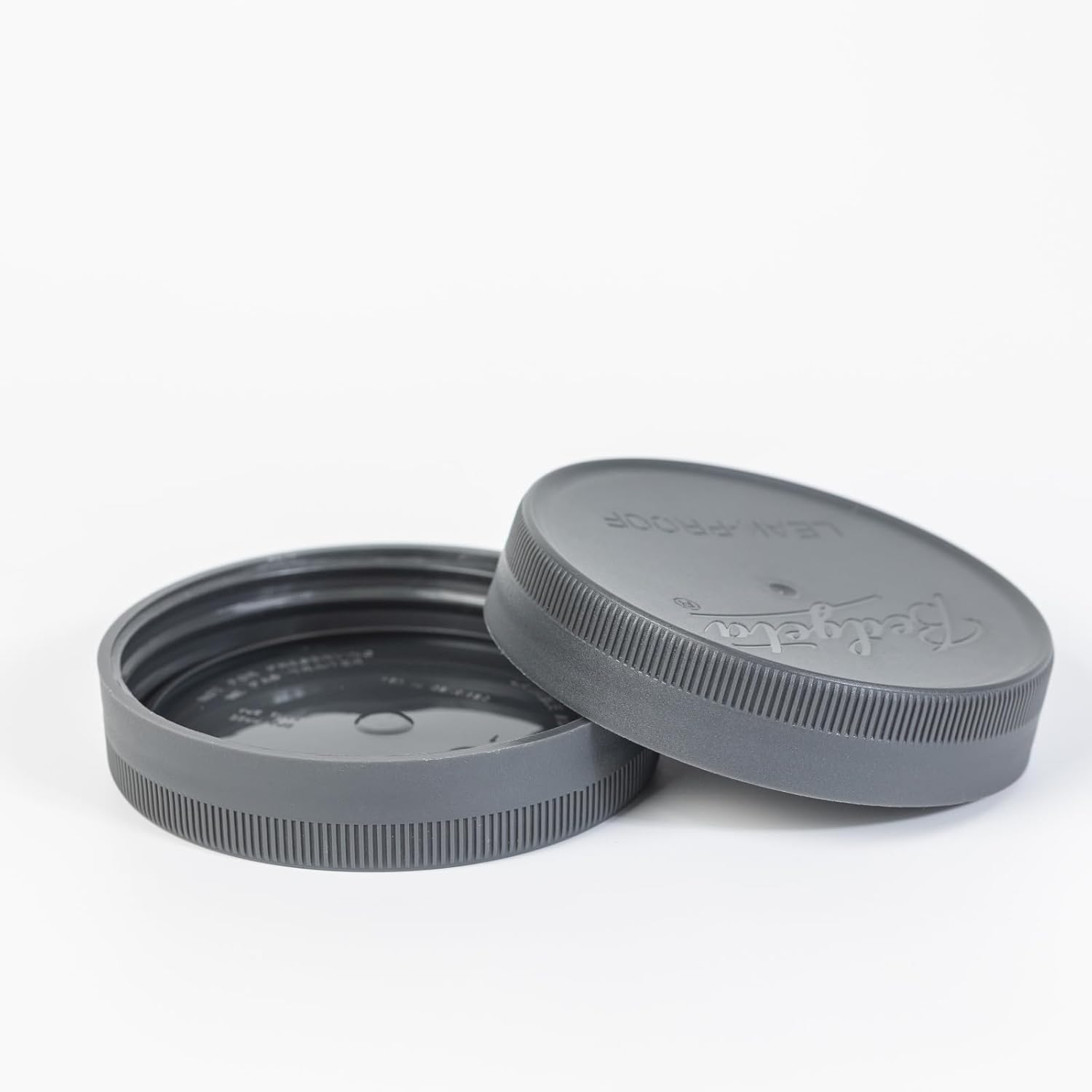 9-Piece Set of Leak-Proof Mason Jar Lids in Gray