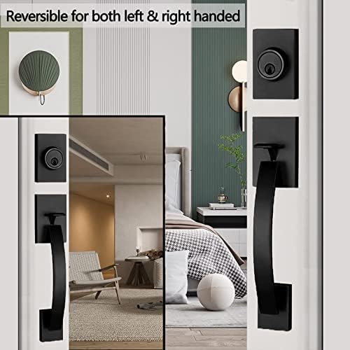 NEWBANG Matte Black Door Lever Handle Set