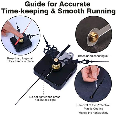 EMOON Precision Clock Kit Compact Mechanism 3-Piece Set DIY Repair