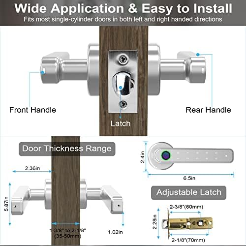ERAY Smart Door Lock Set with Fingerprint Keypad Security