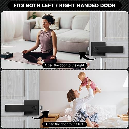 AceMining Privacy Keyless Door Handle Lever Set