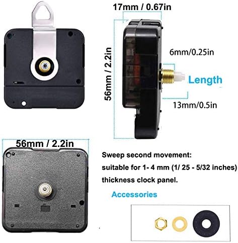 Two-Pack Wall Clock Movement Kit for DIY Repair Replacement and Customization