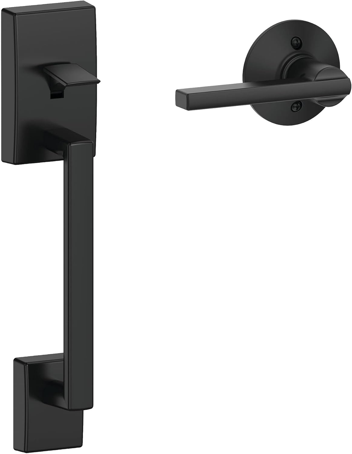 Schlage FE285 CEN 622 LAT Front Entry Handle Set with Matte Black
