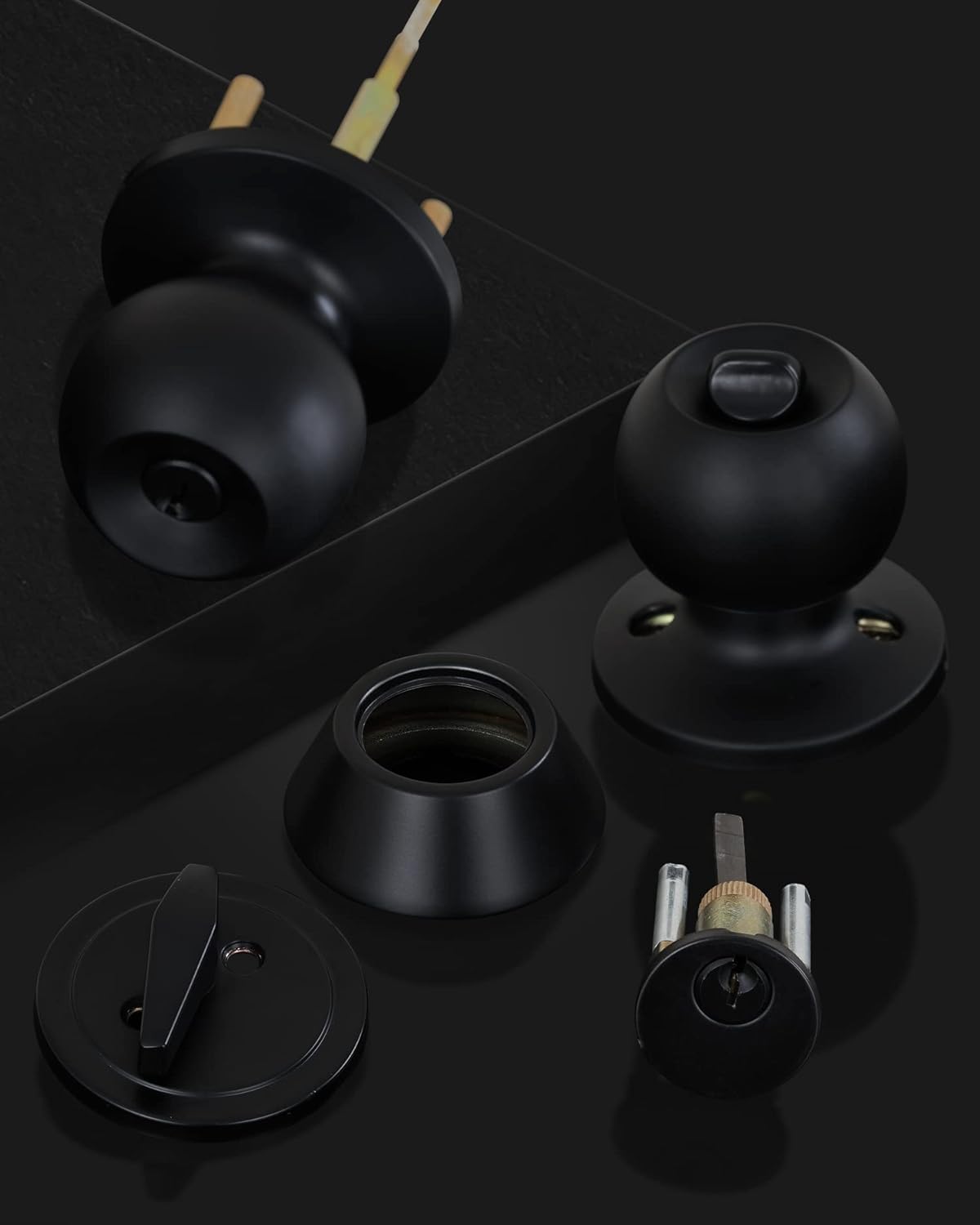 Lanwandeng 4-Set Entry Knobs Deadbolt