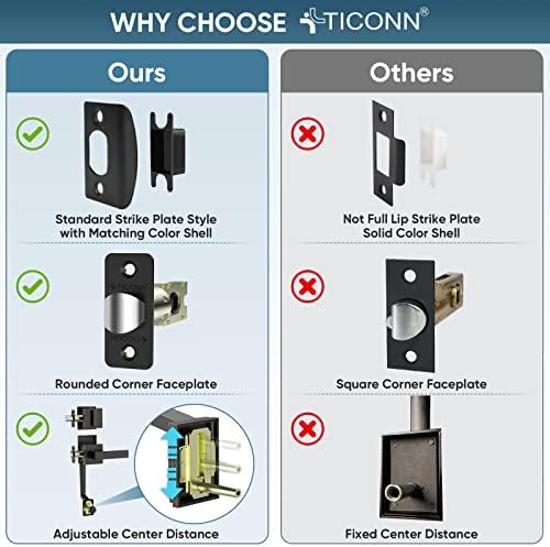 T ICONN Double Front Door Handle Set