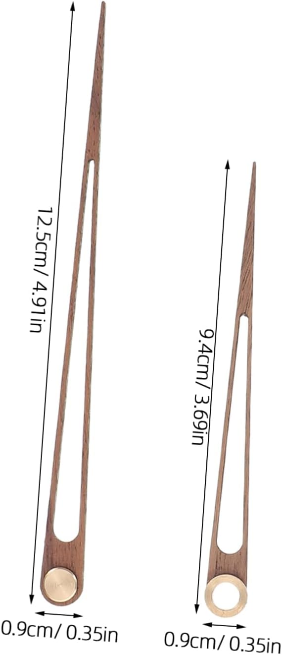 jojofuny Long Shaft Clock Movement Parts Wooden Clock Hands Kit for DIY