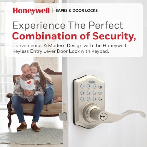 Modern Keyless Entry Door Lock with 50 Codes SATIN NiKEL FINISH