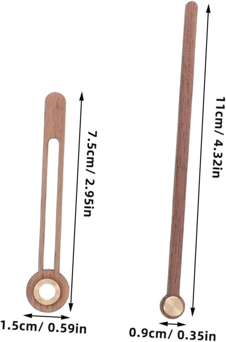 OSALADI 5 Set walnut clock hands for DIY silent clock repair