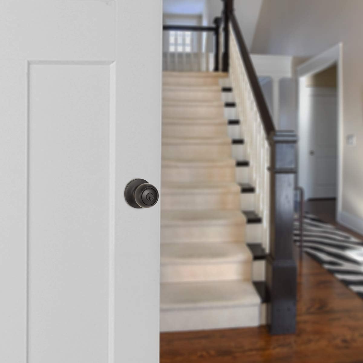 Coastal Matte Black Door Knob