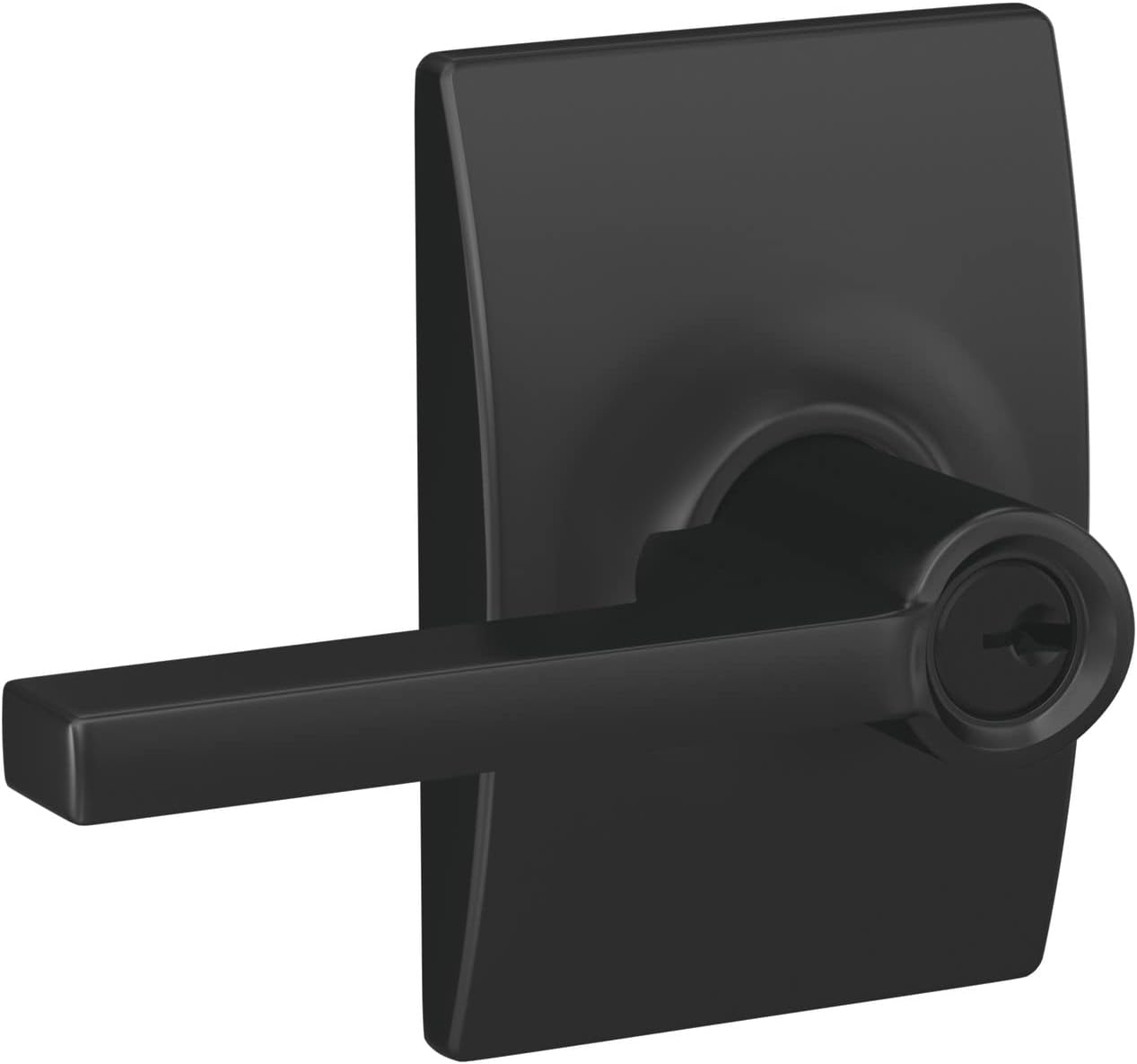 Schlage F51A LAT Door Lever Matte Black