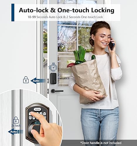 Quick-Install Fingerprint Door Lock - Oil-Rubbed Bronze