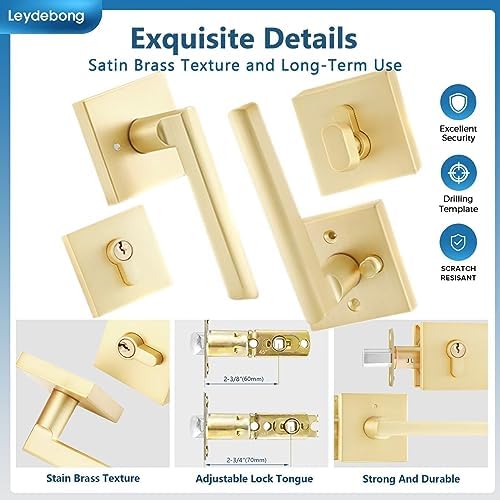 Stylish Front Door Lock Set for Security and Style