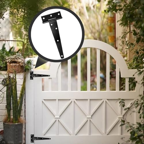 Rust-Resistant T-Strap Hinges for Wooden Fences