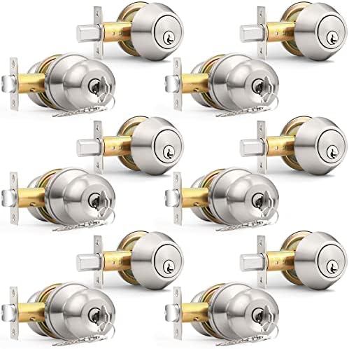 Probrico 6-Pack Door Knobs Deadbolts